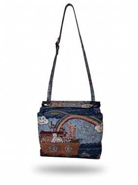 VTG Toby Weston Noah’s Ark Tapestry Crossbody Fabric Cottagecore 90’s Purse